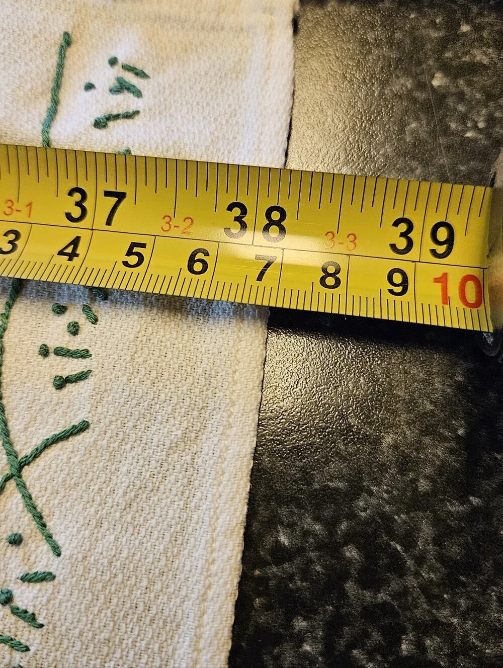 Vintage Embroidered Table Runner Poodle Lady Walk Dog MCM Mid Century